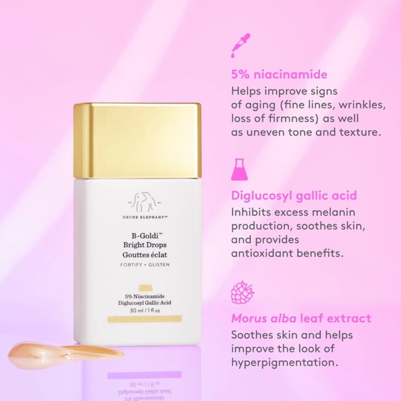 Drunk Elephant Skincare New Drunk Elephant Bgoldi Bright Illuminating Drops With 5